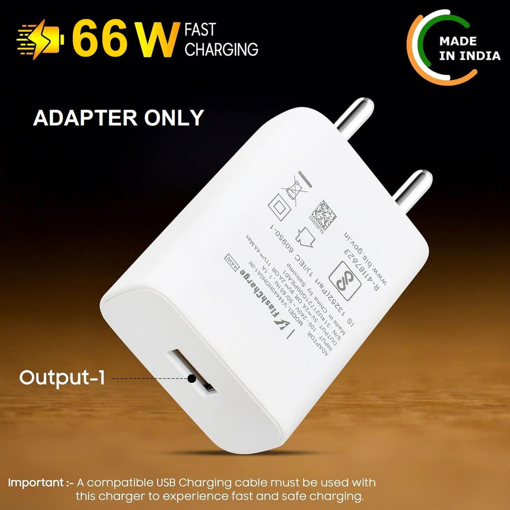 GaN Charger original 66W Flash Charger with USB to Type C Cable